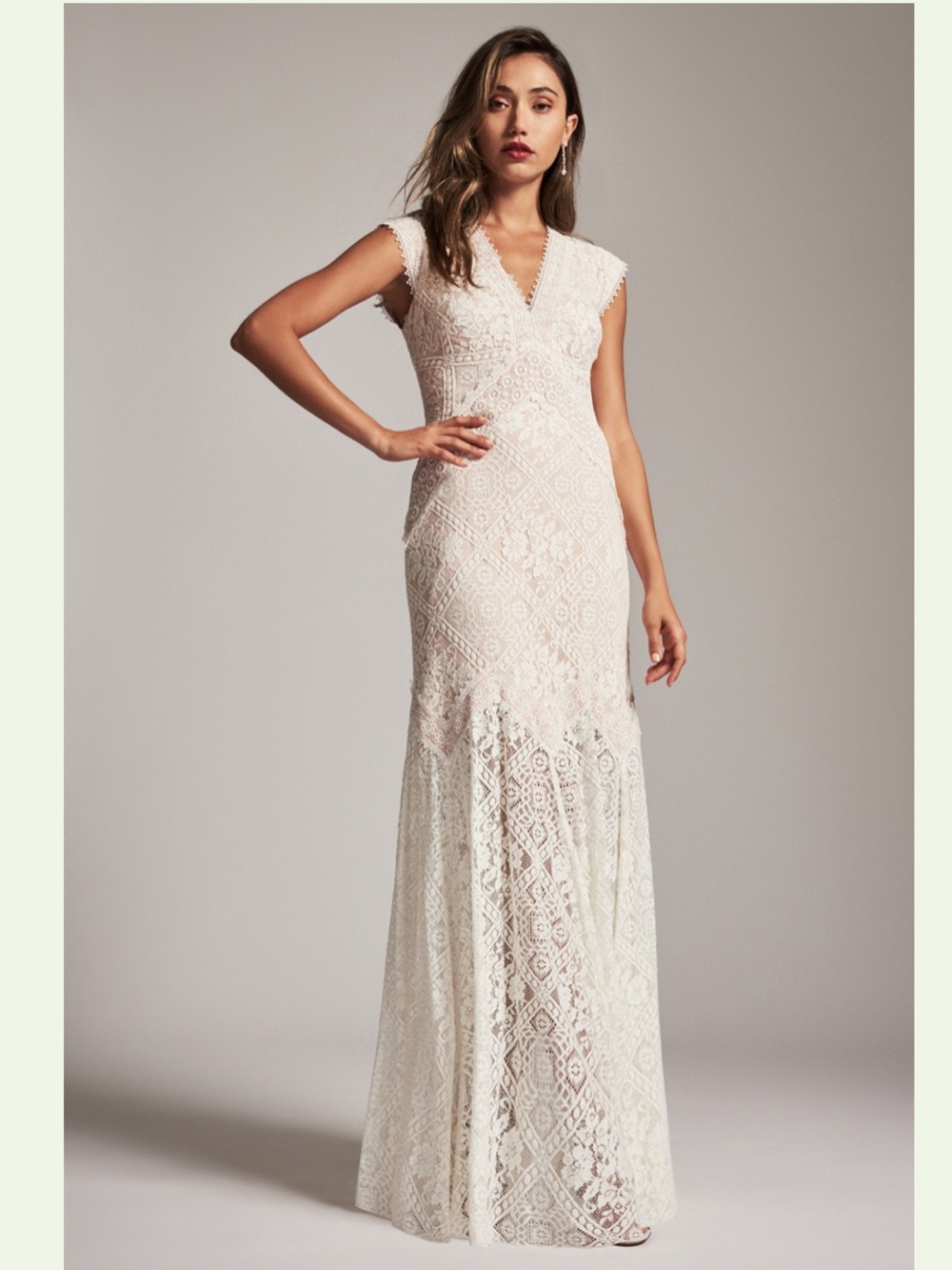 Tadashi Shoji Arabella Wedding Dress Boho Lace 8
